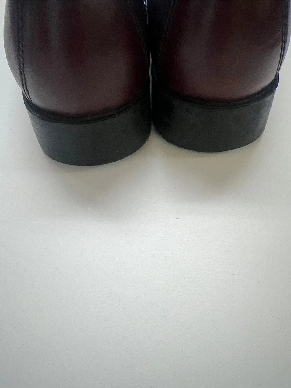 Bass Men's Dark Burgundy Leather Penny Loafers